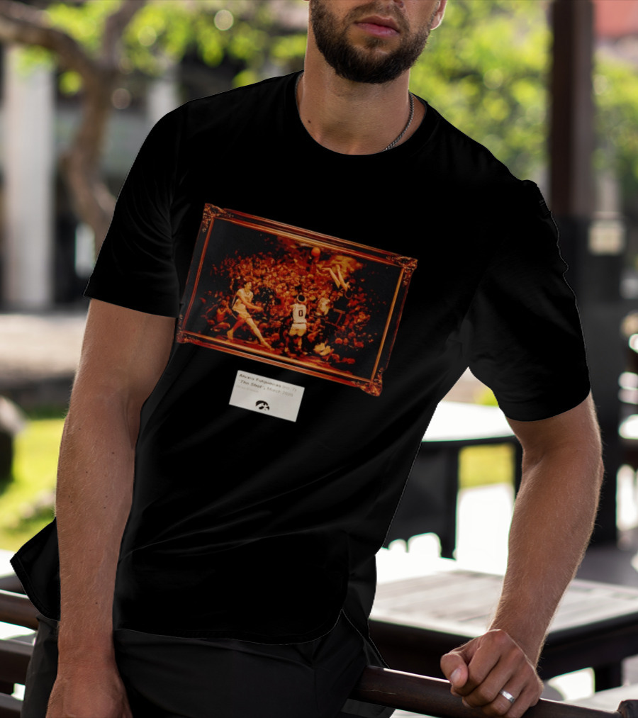 Alvaro Folgueiras No. 77 The Shot March 2020 Iowa Hawkeyes Basketball T-Shirt