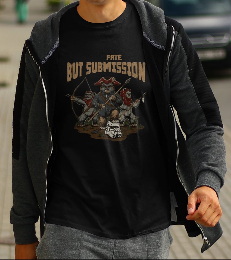 Fate But Submission Ewok Revolution Stormtrooper Helmet T-Shirt