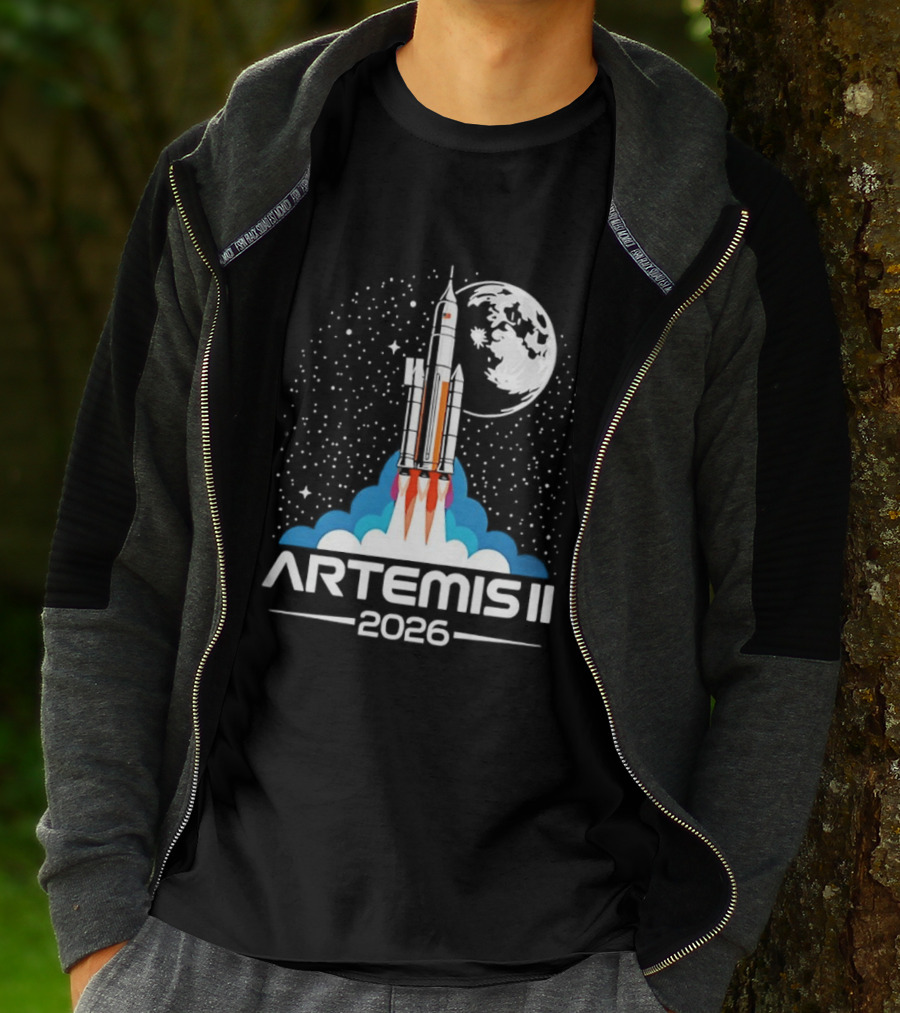 Artemis II 2026 NASA Moon Rocket Mission T-Shirt