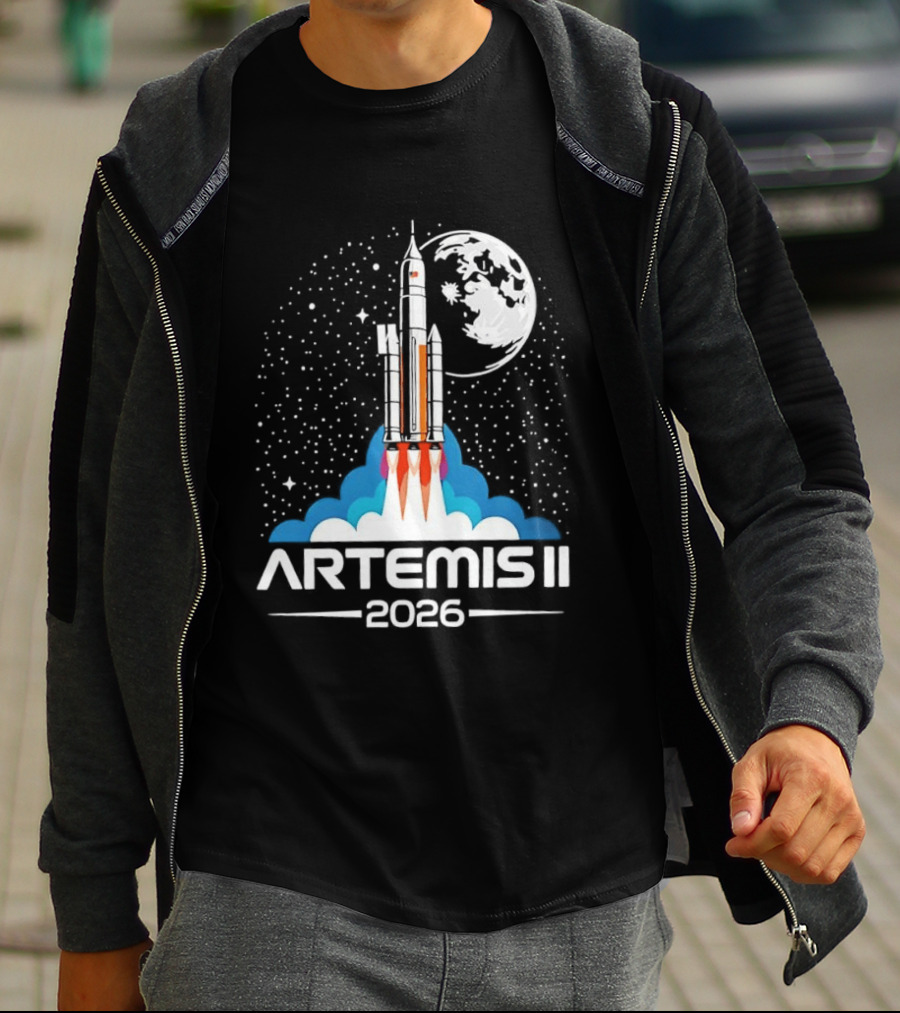 Artemis II 2026 NASA Moon Rocket Mission T-Shirt