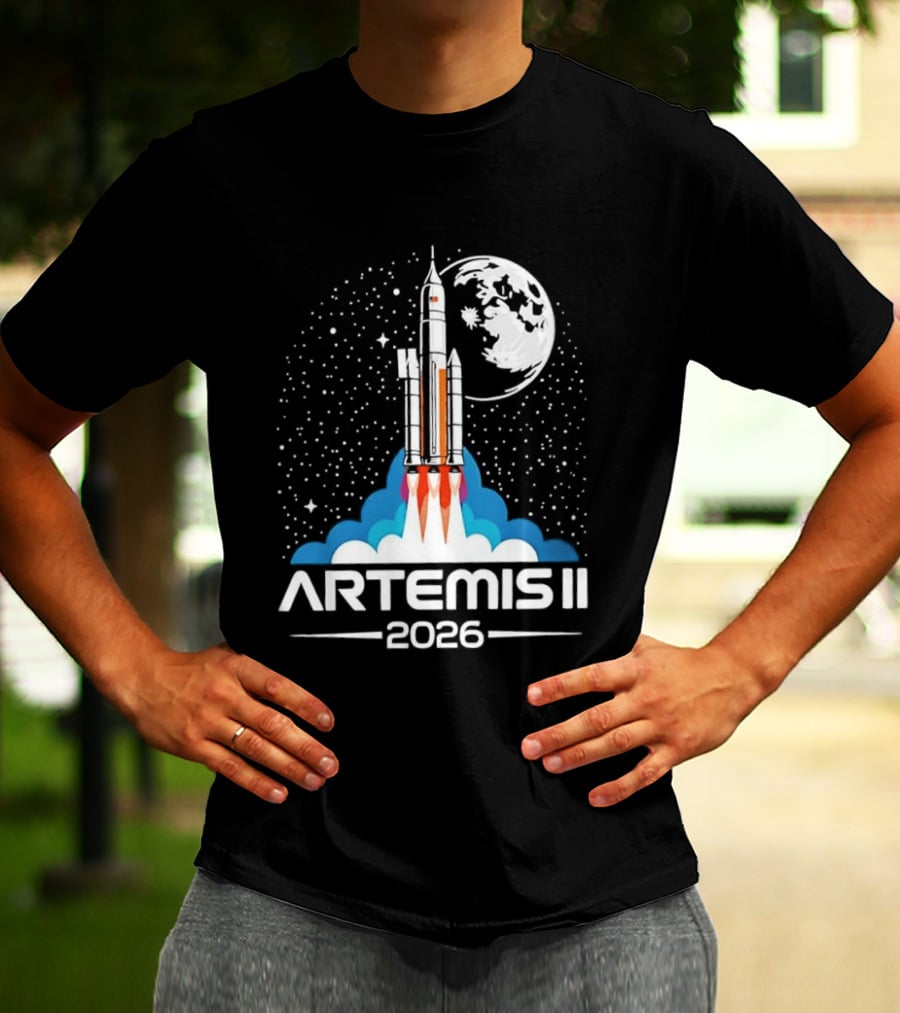 Artemis II 2026 NASA Moon Rocket Mission T-Shirt