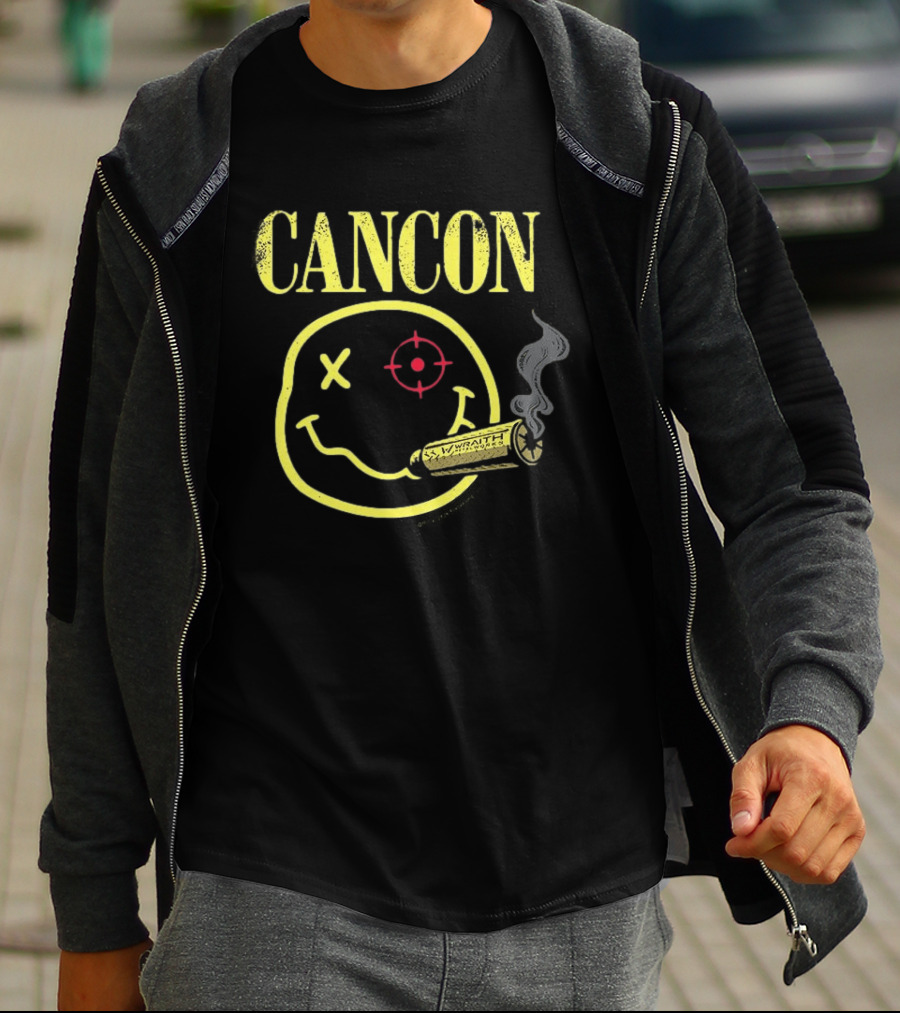 CANCON Smiley Wraithworks Target Smoking Round T-Shirt