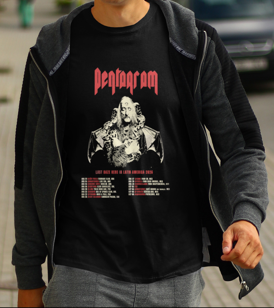 Pentagram Last Daze Here Latin America Tour 2026 T-Shirt