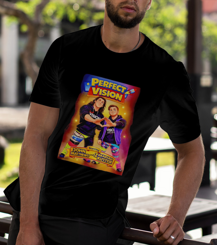 Perfect Vision Starring John Matthews And Zakariah Kutter Rocket T-Shirt