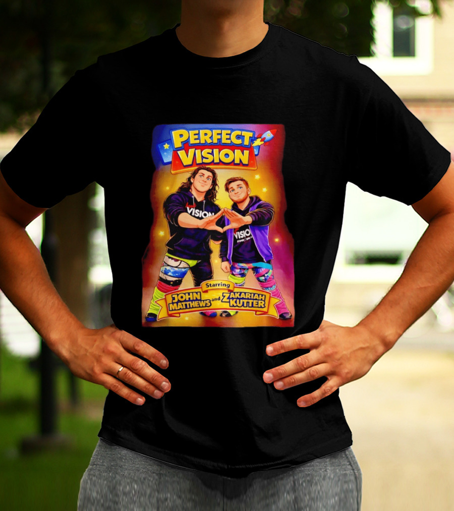 Perfect Vision Starring John Matthews And Zakariah Kutter Rocket T-Shirt
