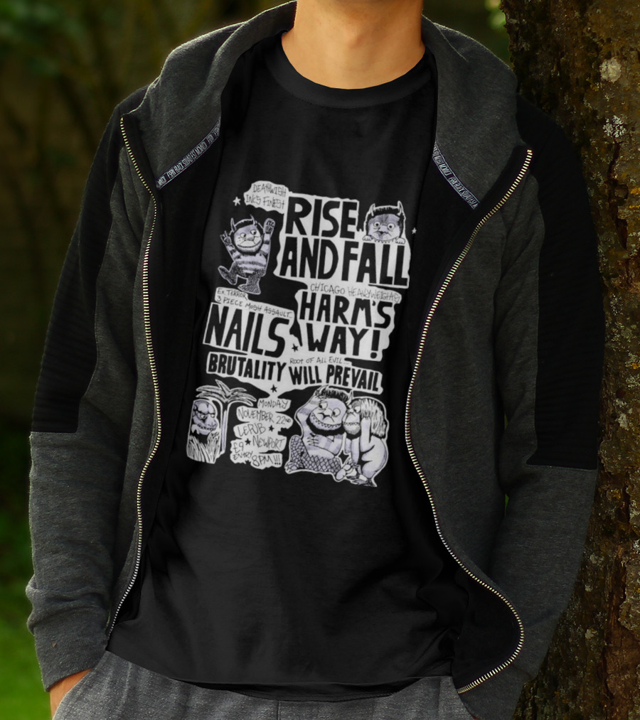 Rise And Fall Harm's Way Nails Brutality Will Prevail T-Shirt