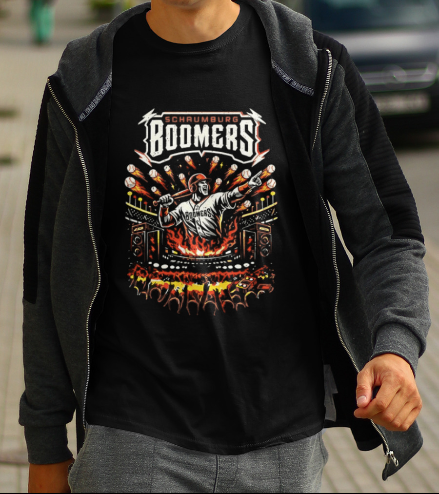 Boomers Baseball Rock Tour 2026 Stadium Concert Explosion T-Shirt