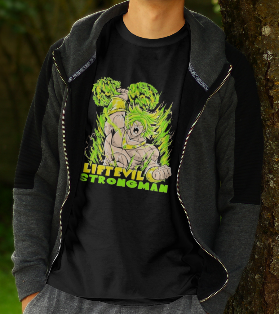 Dragon Ball Z Lift Evil Strongman Broly Power Lifting T-Shirt