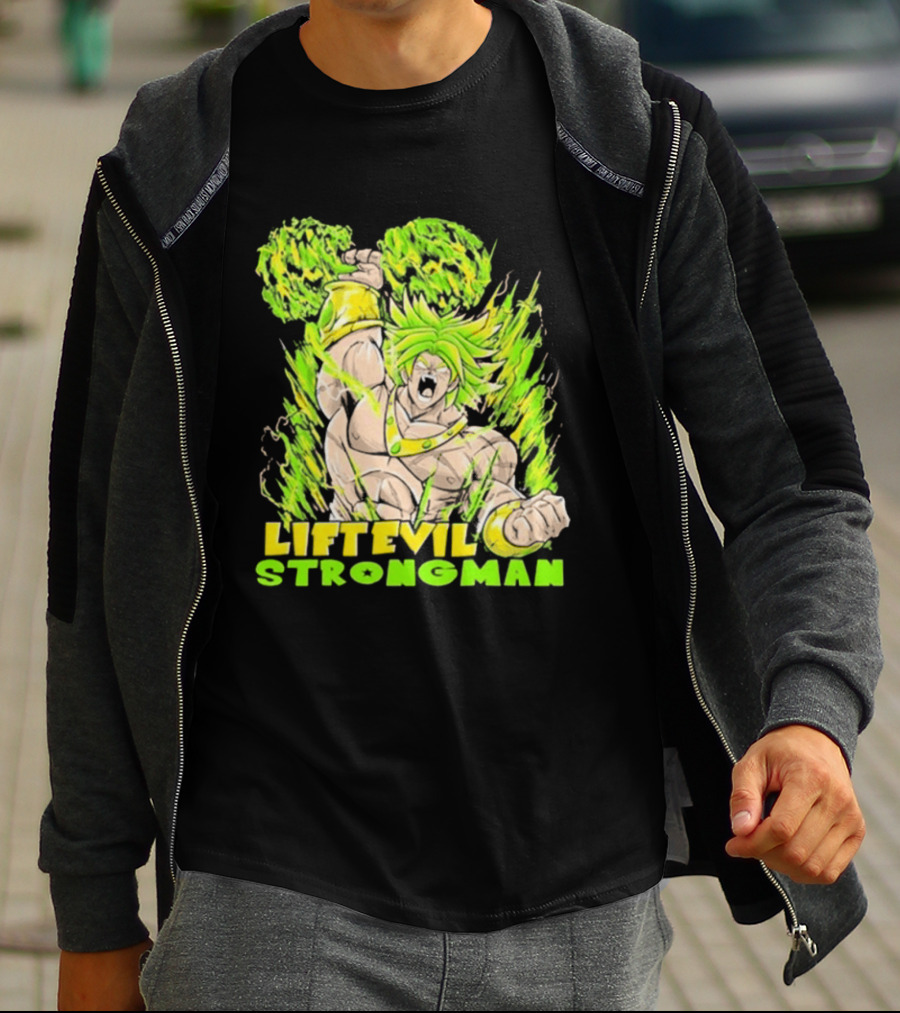 Dragon Ball Z Lift Evil Strongman Broly Power Lifting T-Shirt