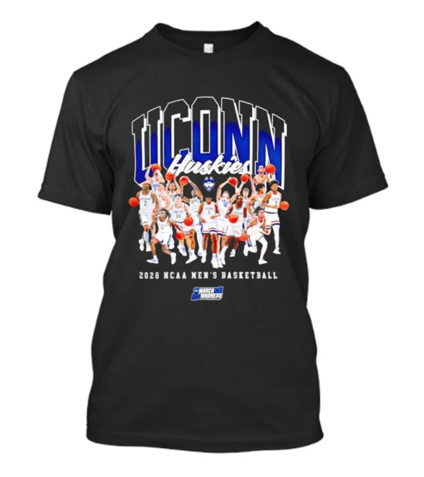 UConn Huskies 2026 NCAA Men's Basketball Team Champions Collage T-Shirt
