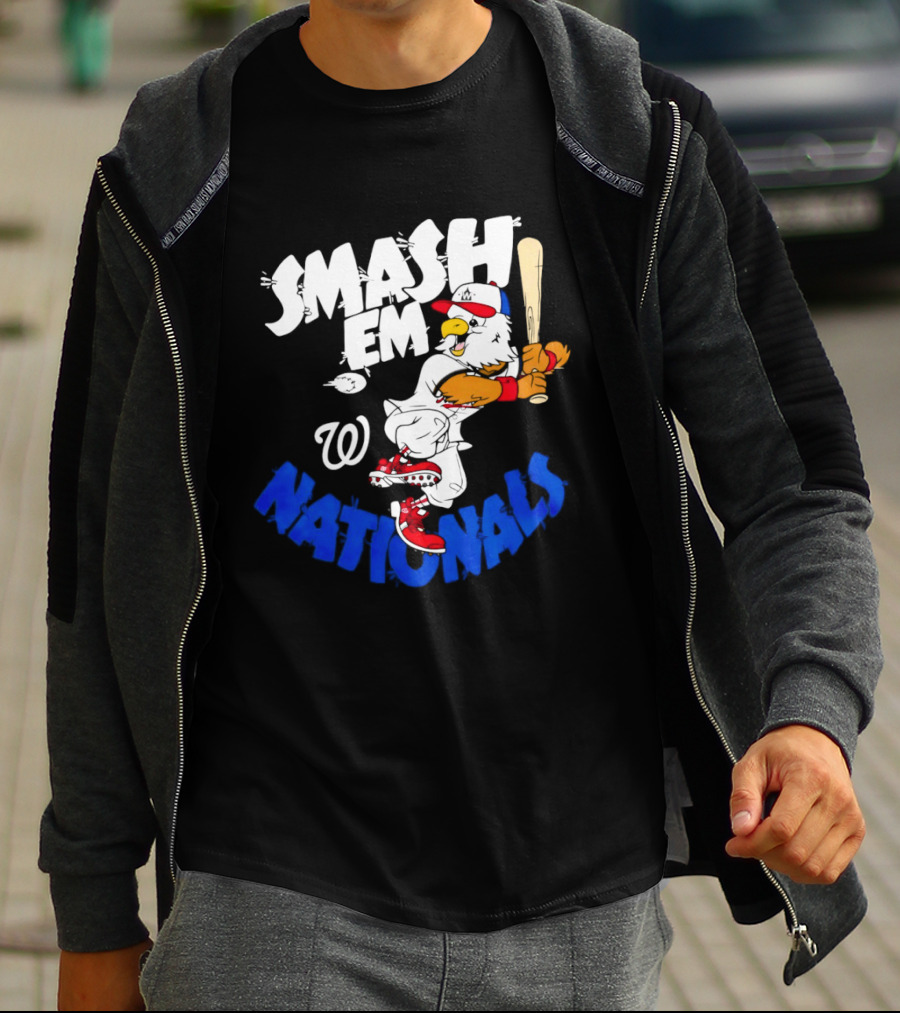 Washington Nationals Smash Em Screech Baseball T-Shirt