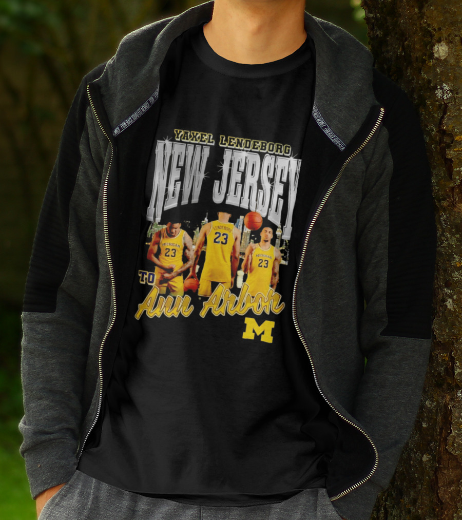 Yaxel Lendeborg New Jersey To Ann Arbor Michigan Wolverines Basketball 90s Streetwear T-Shirt