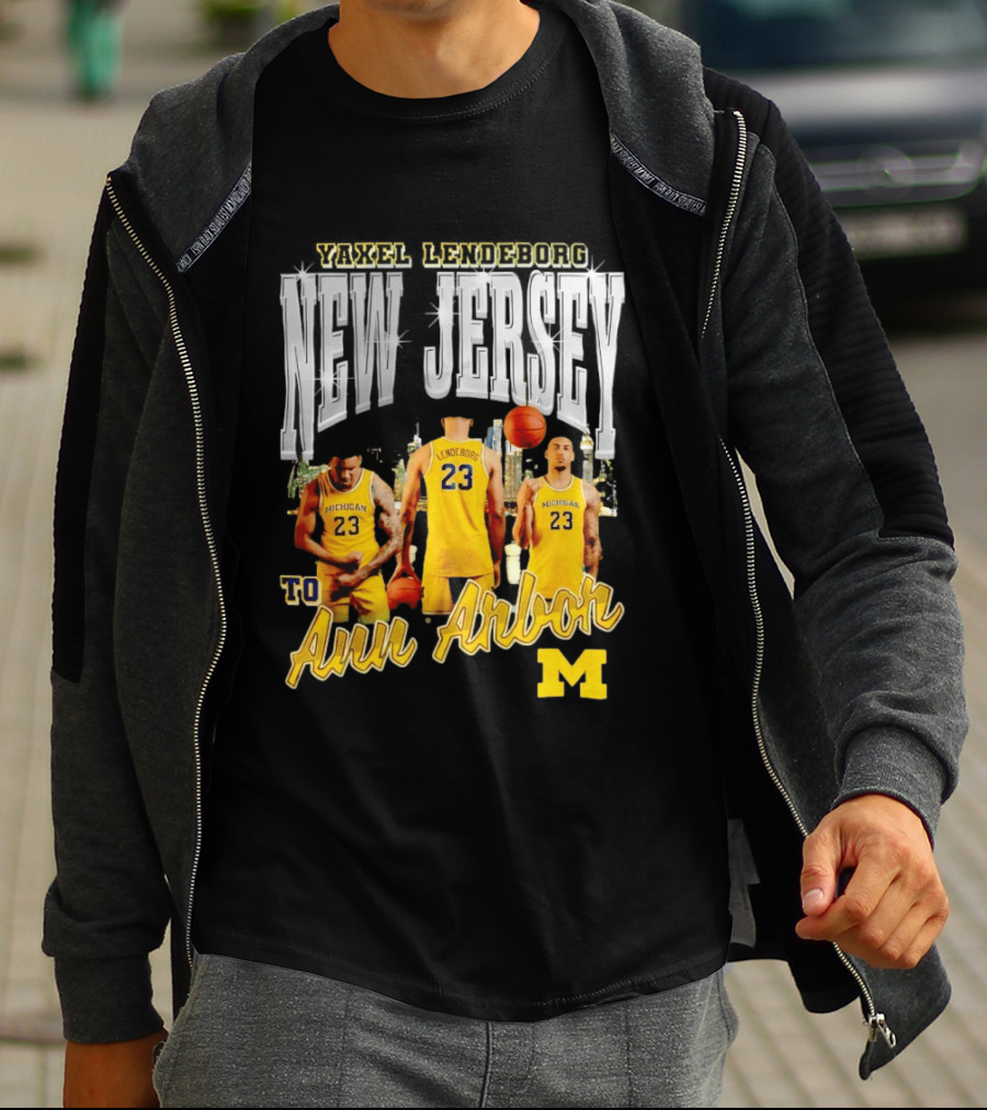 Yaxel Lendeborg New Jersey To Ann Arbor Michigan Wolverines Basketball 90s Streetwear T-Shirt