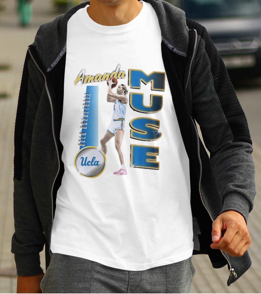 Amanda Muse UCLA Bruins Basketball Player Stylish Blue And Gold T-Shirt