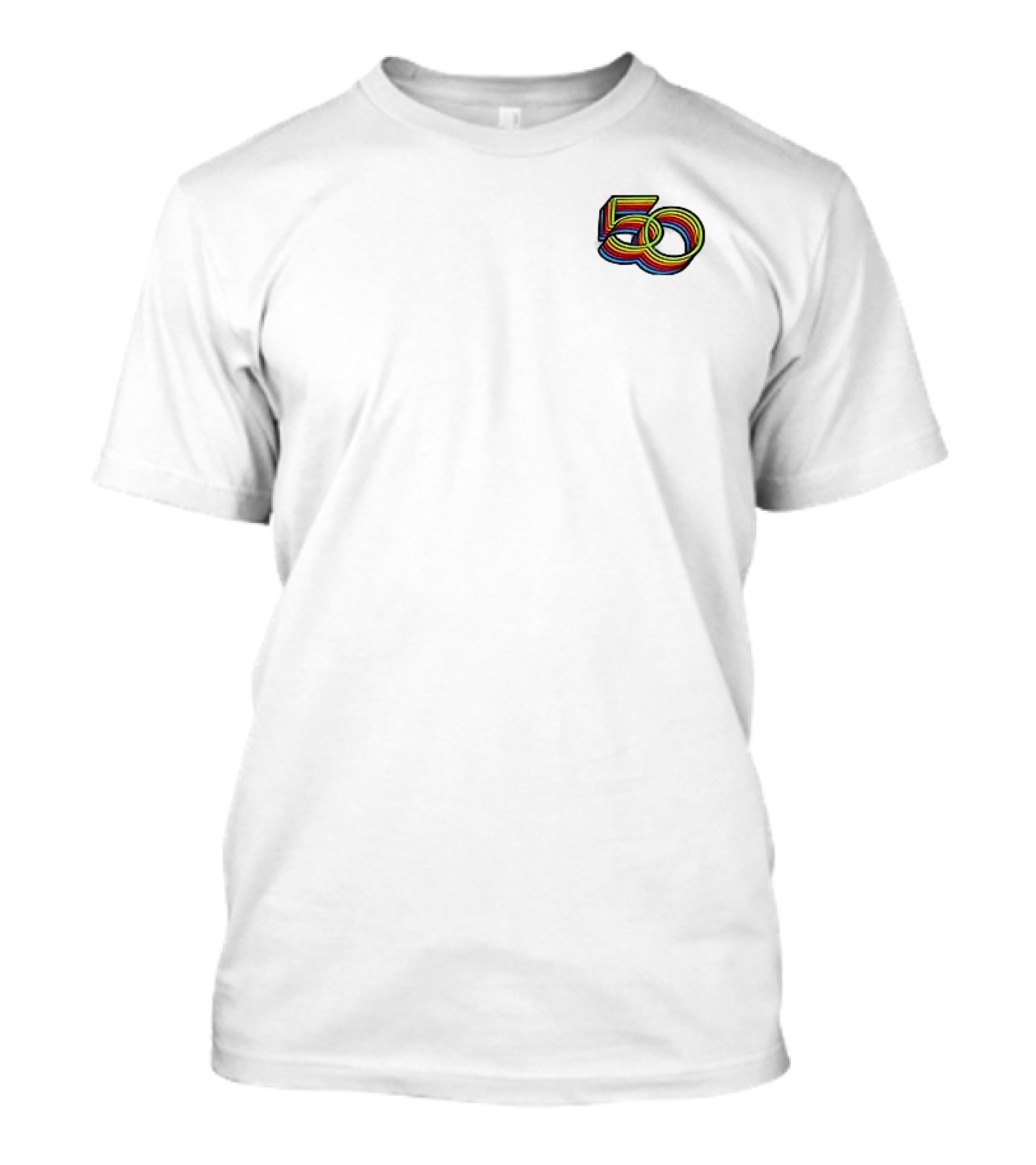 Apple 50 Years Thinking Different Rainbow Logo Celebration T-Shirt