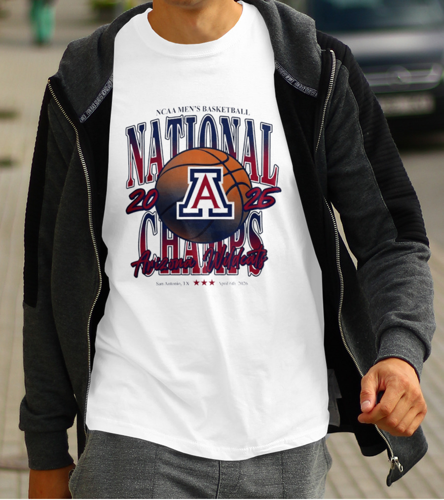 NCAA Men's Basketball Arizona Wildcats 2026 National Champs San Antonio Texas April 6th T-Shirt