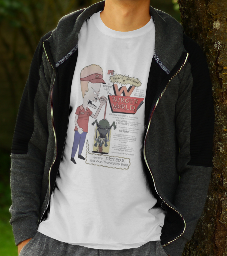 Beavis And Butt Head MTV Burger World Comedy Cartoon T-Shirt