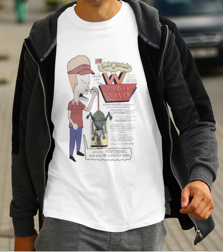 Beavis And Butt Head MTV Burger World Comedy Cartoon T-Shirt