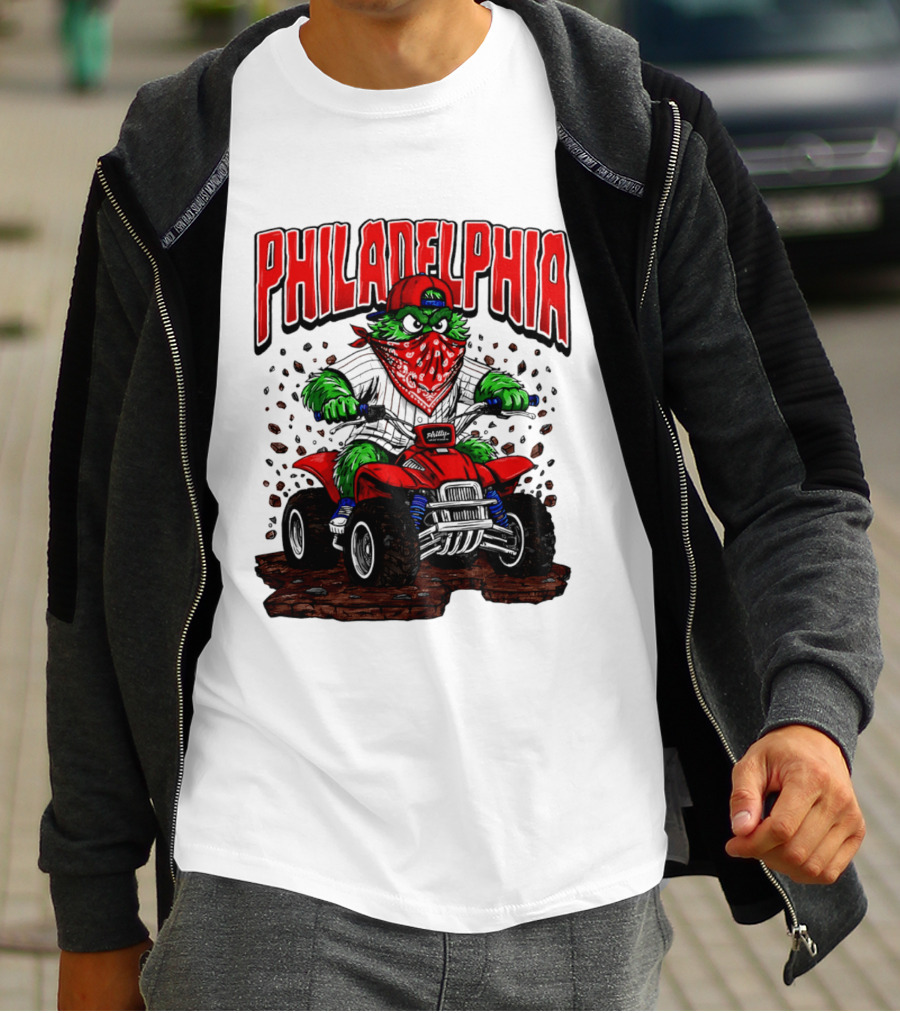 Philadelphia Phillies Born To Ride Phanatic ATV T-Shirt