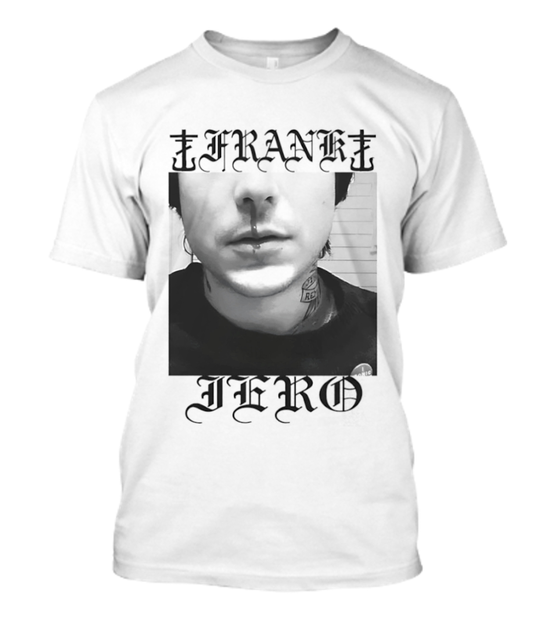 Frank Iero Nose Bleed Portrait Dark Gothic T-Shirt