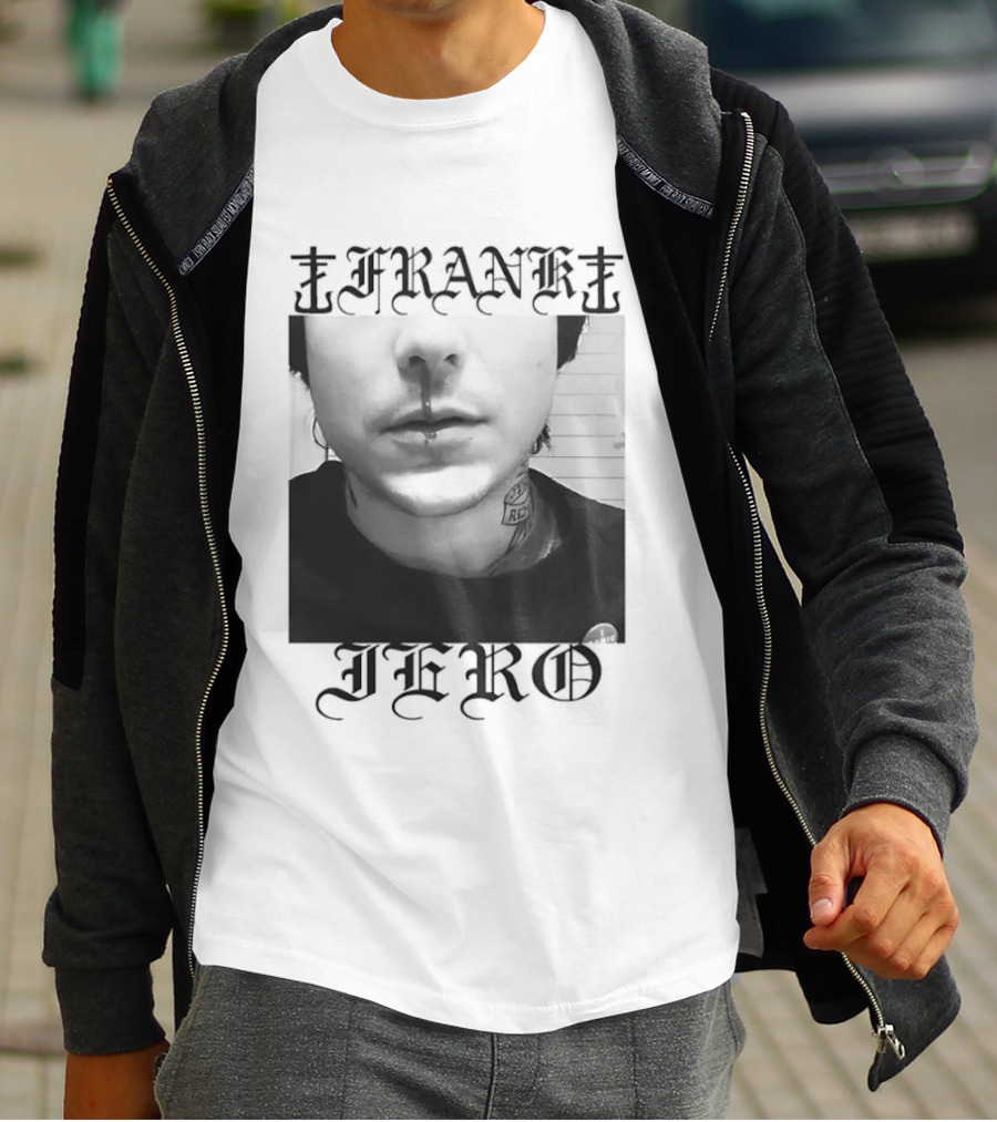 Frank Iero Nose Bleed Portrait Dark Gothic T-Shirt