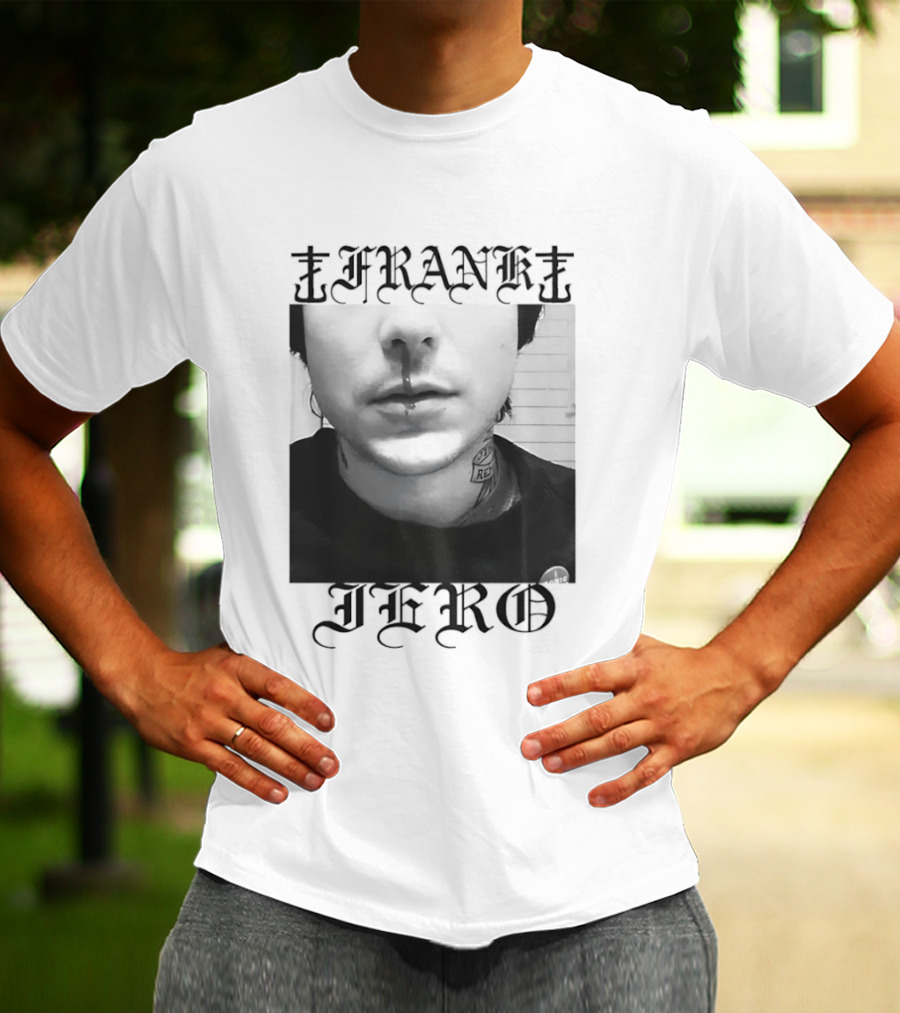 Frank Iero Nose Bleed Portrait Dark Gothic T-Shirt