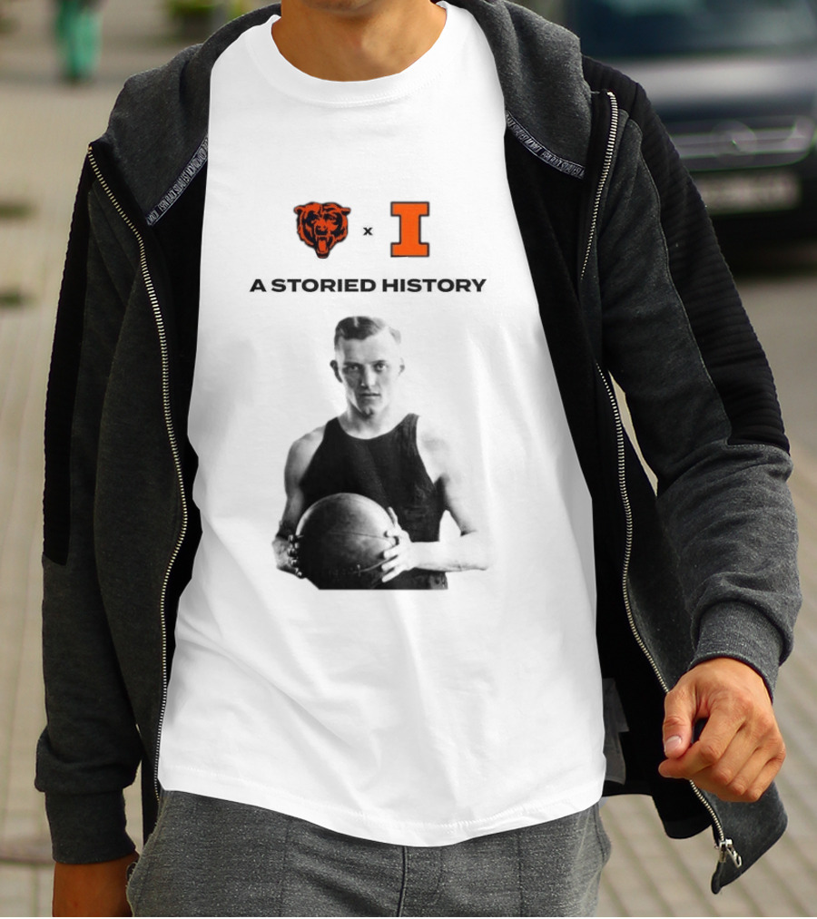 Chicago Bears Illinois Fighting Illini George Halas Storied History T-Shirt