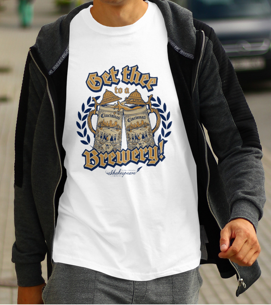 Get Thee To A Brewery CSC Cincinnati Shakespeare Company Cincinnati S Laurel Branches T-Shirt