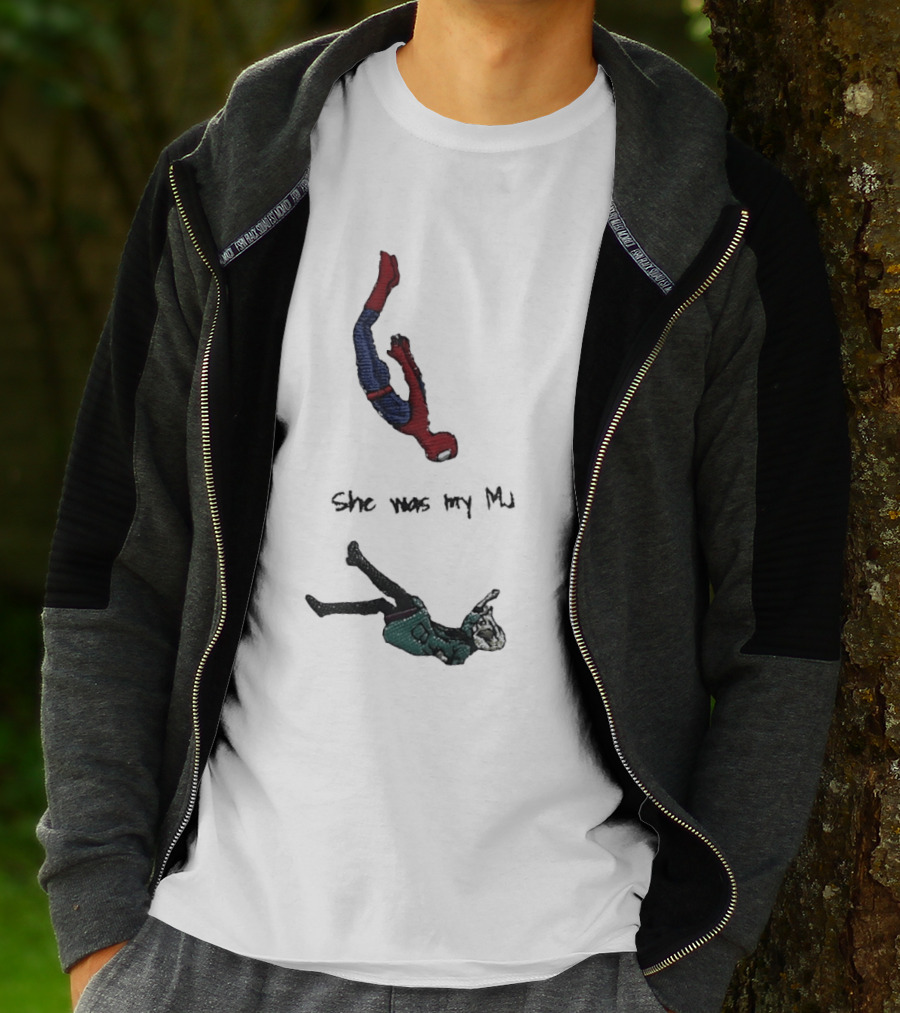 Spider Man She Was My MJ Falling Tribute Scene T-Shirt