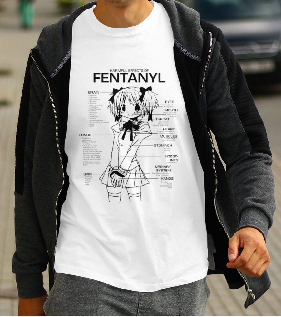 Madoka Kaname Harmful Effects Of Fentanyl Anime Awareness T-Shirt