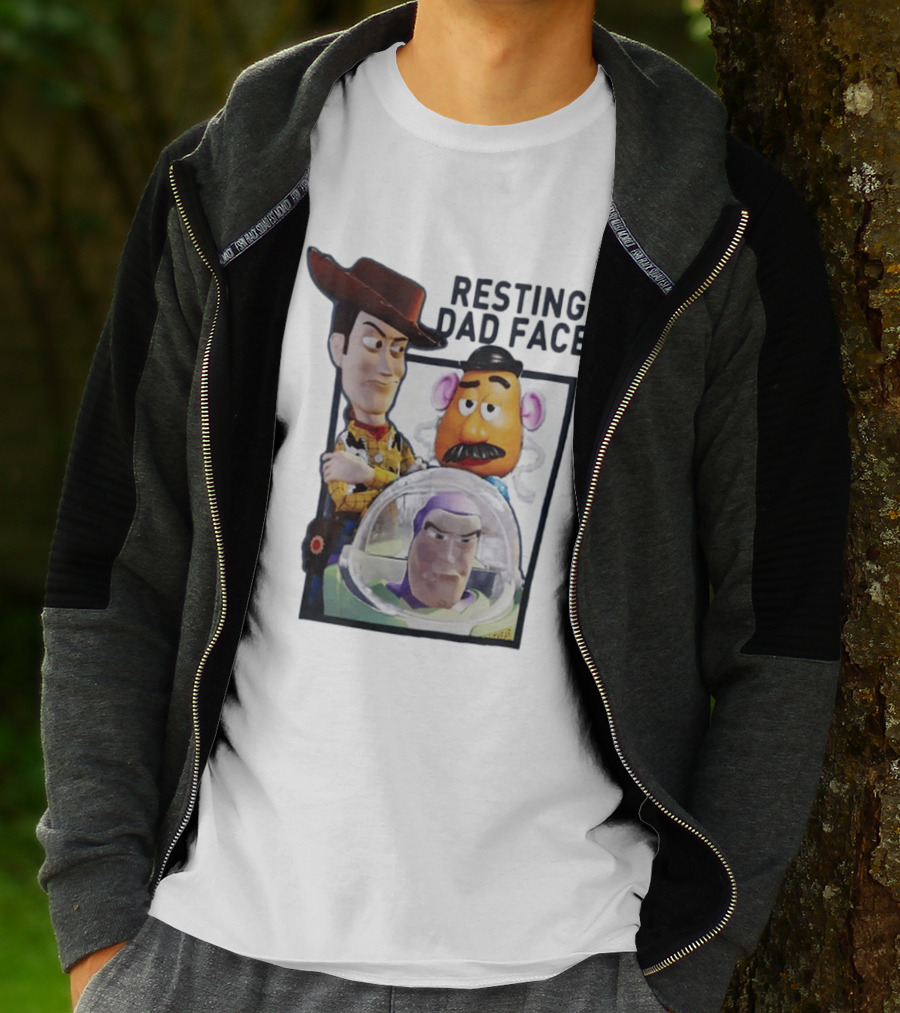 ToyStory Resting Dad Face Woody Buzz Lightyear Mr Potato Head T-Shirt