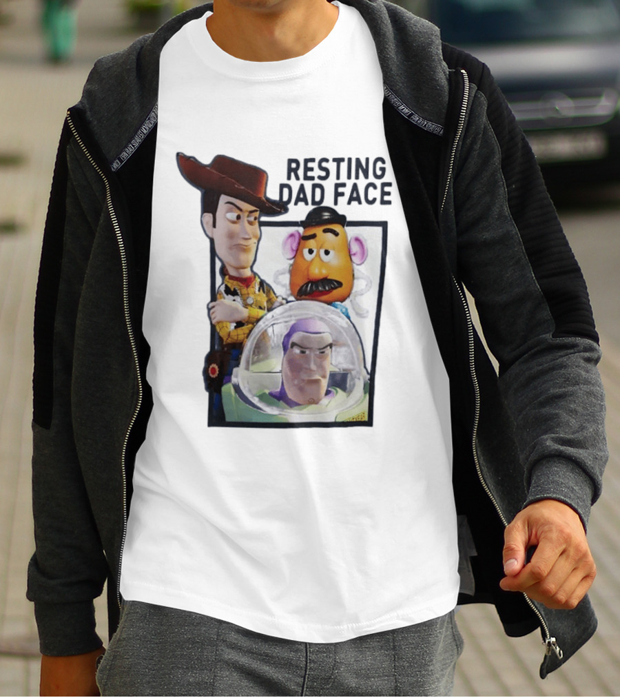 ToyStory Resting Dad Face Woody Buzz Lightyear Mr Potato Head T-Shirt
