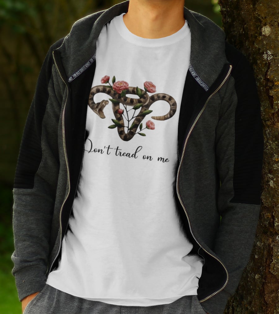 Uterus Snake Flower Don't Tread On Me T-Shirt