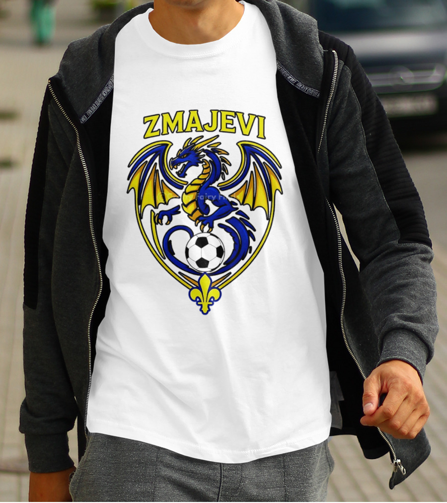 Zmajevi Bosnian Soccer Bosanski Zmajevi Dragon Crest World Cup 2026 T-Shirt