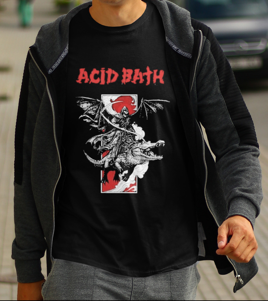 Acid Bath Band Red Alligator Wall T-Shirt