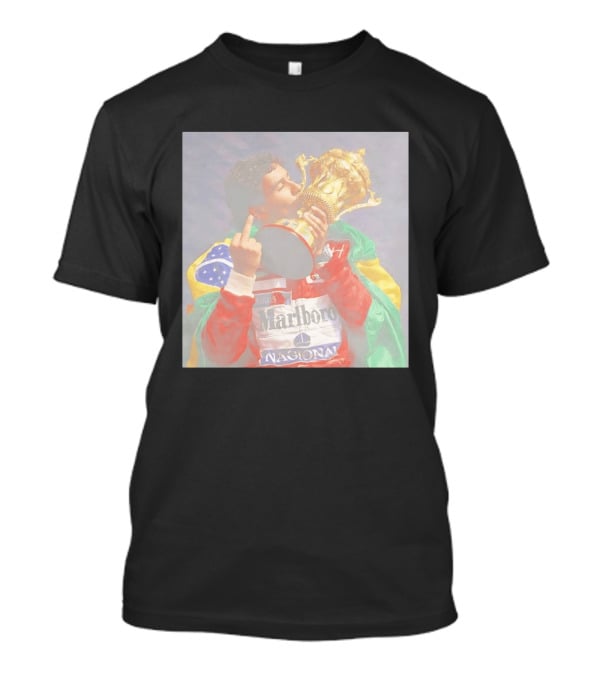 Ayrton Senna Iconic F1 Trophy Celebration And Gesture T-Shirt