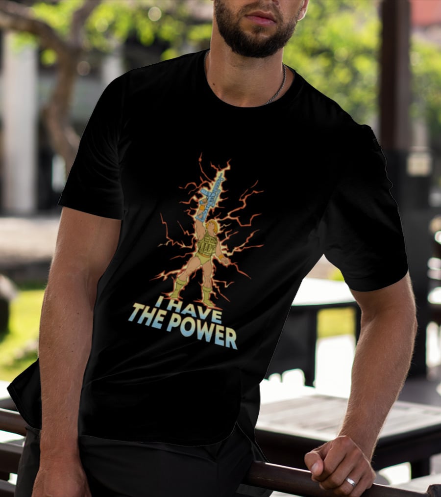 He Man I Have The Power Lightning Action Pose T-Shirt