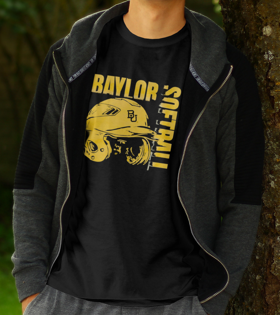 Baylor Softball BU Helmet T-Shirt