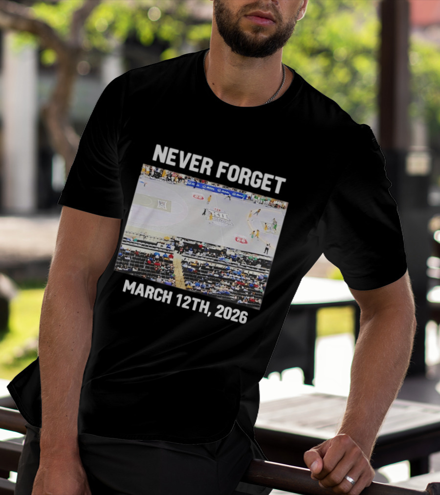 Big 12 Never Forget March 12th 2026 Basketball Court Event T-Shirt