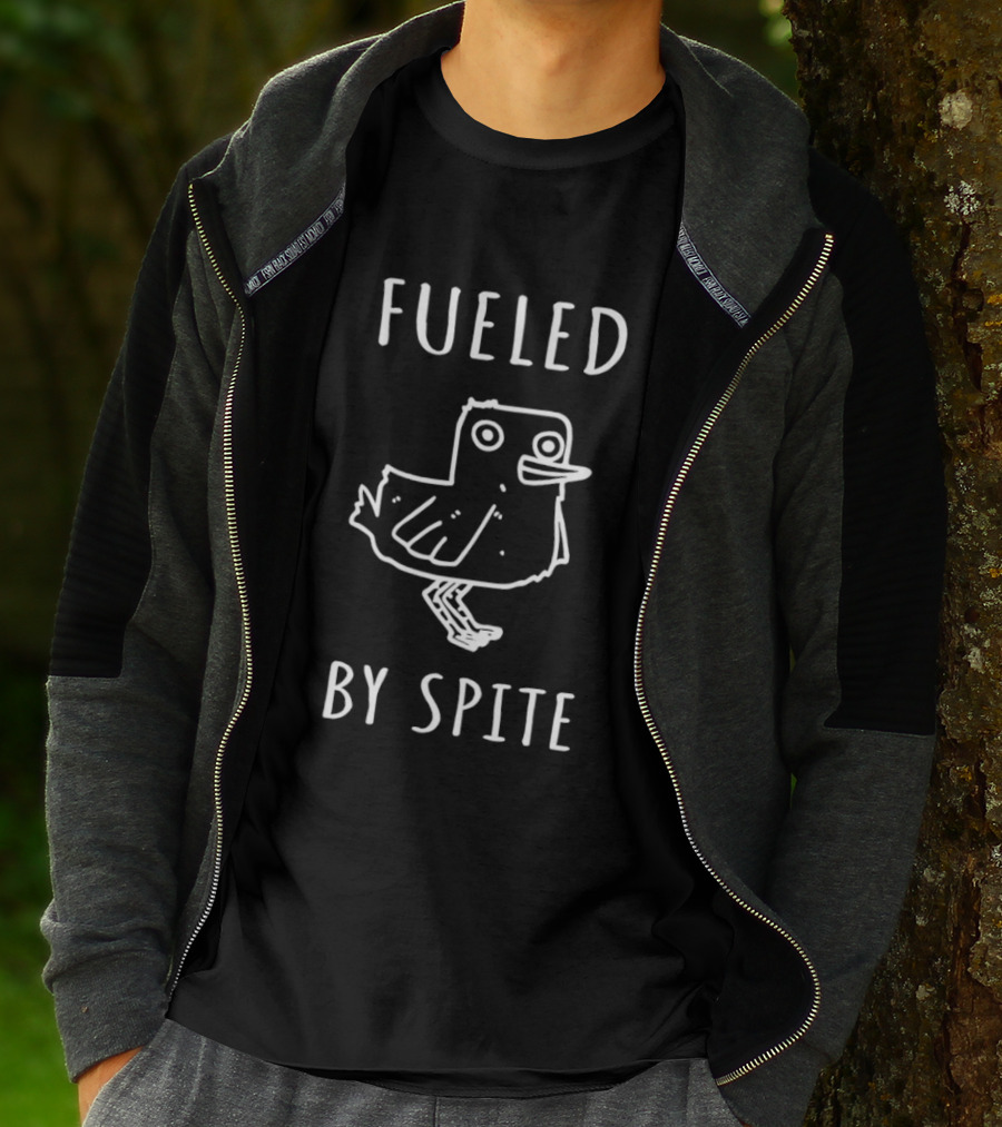 Fueled By Spite Bird Shape Childlike Drawing T-Shirt