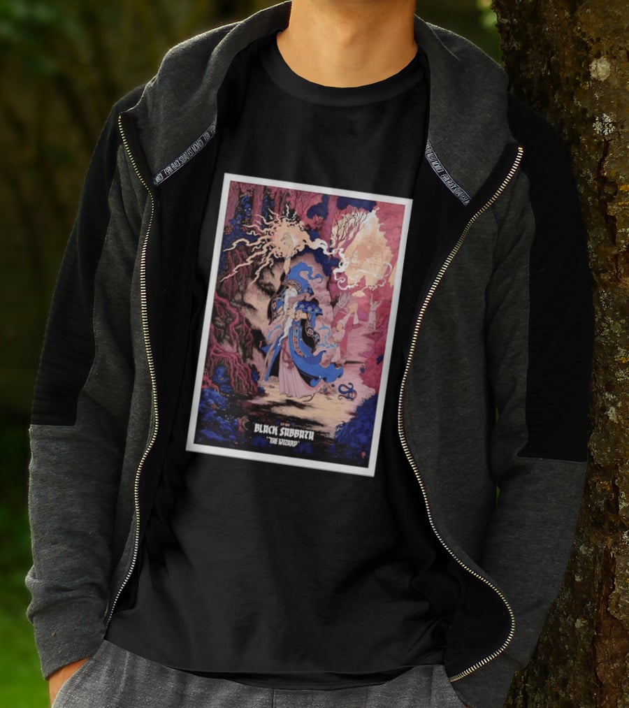 Black Sabbath The Wizard Gandalf From The Lord Of The Rings Fantasy Scene T-Shirt
