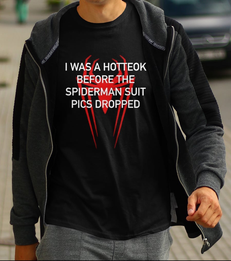 I Was A Hotteok Before The Spiderman Suit Pics Dropped Red Spider T-Shirt