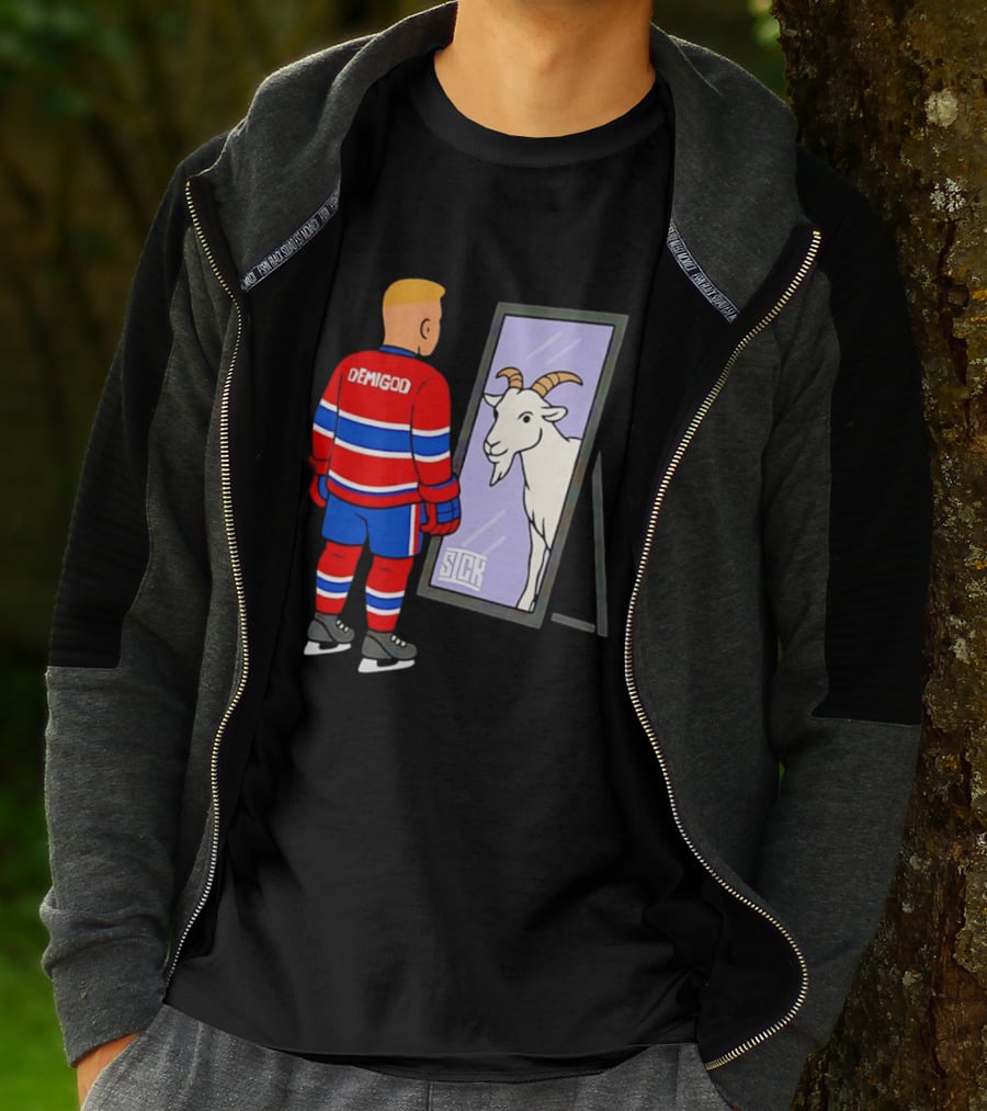 Ivan Demidov Montreal Canadiens Demigod Goat Mirror Reflection T-Shirt