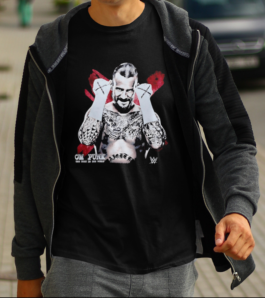 CM Punk Best In The World WWE Wrestling Icon Tattoo T-Shirt