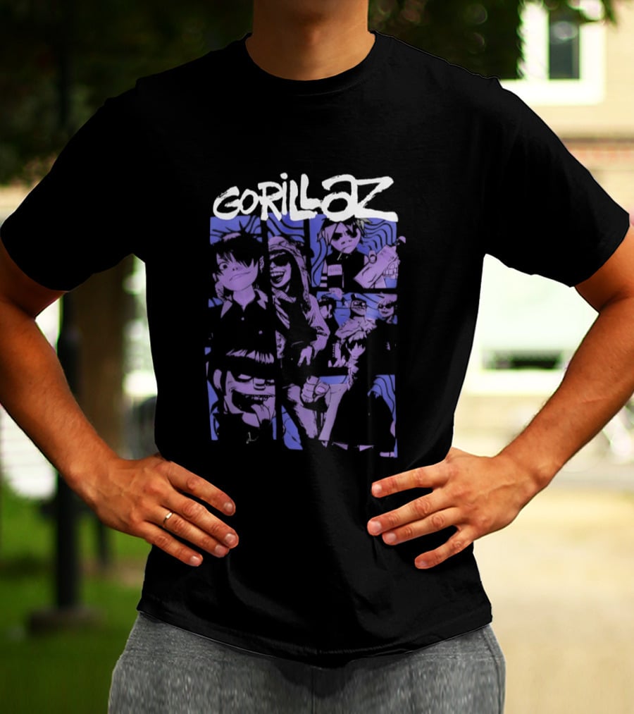 Gorillaz Murdoc Niccals Noodle Russel Hobbs Purple T-Shirt