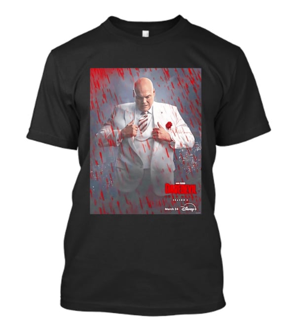 Marvel Studios Daredevil Born Again Season 2 Kingpin March 24 Disney Plus T-Shirt
