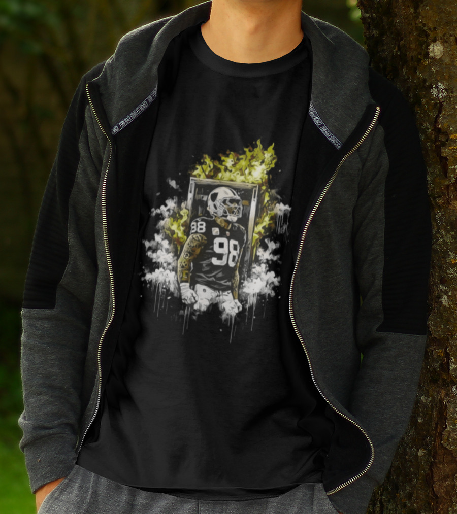 Maxx Crosby Las Vegas Raiders I'm Back Number 98 Fiery Comeback T-Shirt