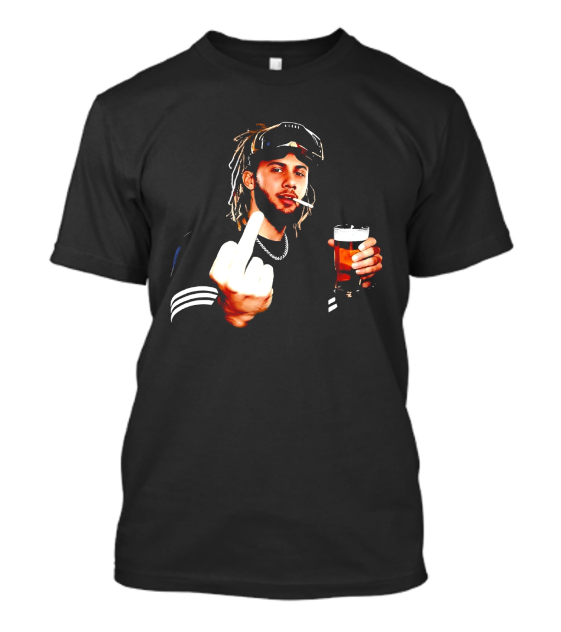 Fernando Tatis Jr Middle Finger Drinking Beer And Smoking T-Shirt