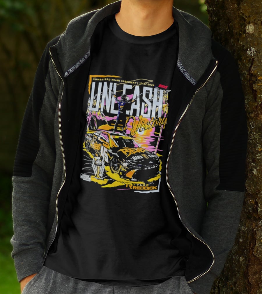 23XI Racing Unleash Tyler Reddick 2024 Straight Talk Wireless 400 Homestead Miami Speedway 10 22 T-Shirt