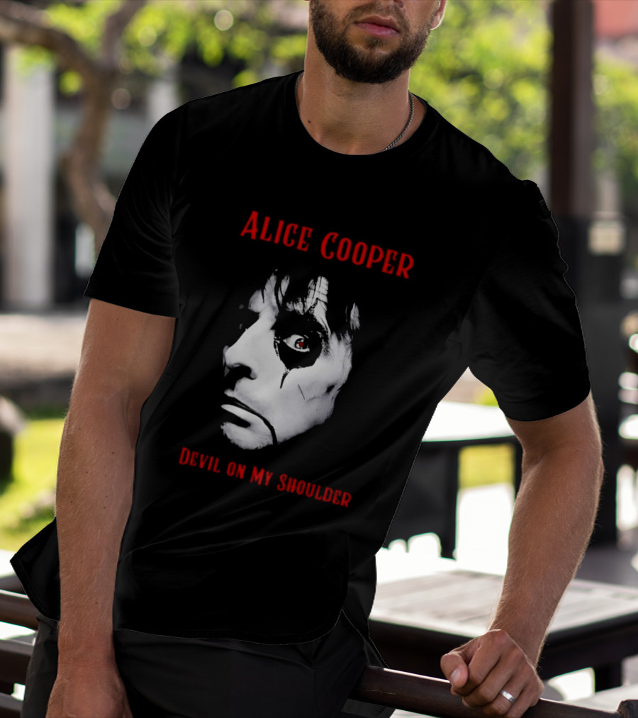 Alice Cooper Devil On My Shoulder Halloween Horror Music T-Shirt